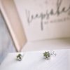 Adamas Earrings made with precious ashes and Peridot colour