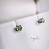 Adamas Earrings made with precious ashes and Peridot colour