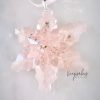 Snowflake Christmas decoration made with precious ashes and Rose colour