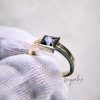 Timeless Ring with genuine Mevisto Sapphire made with a loved one's ashes and/or hair
