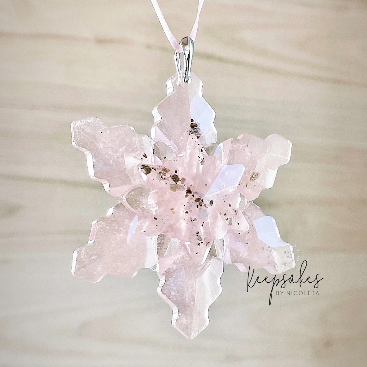 Heavenly Snowflake, crafted with a loved one's ashes