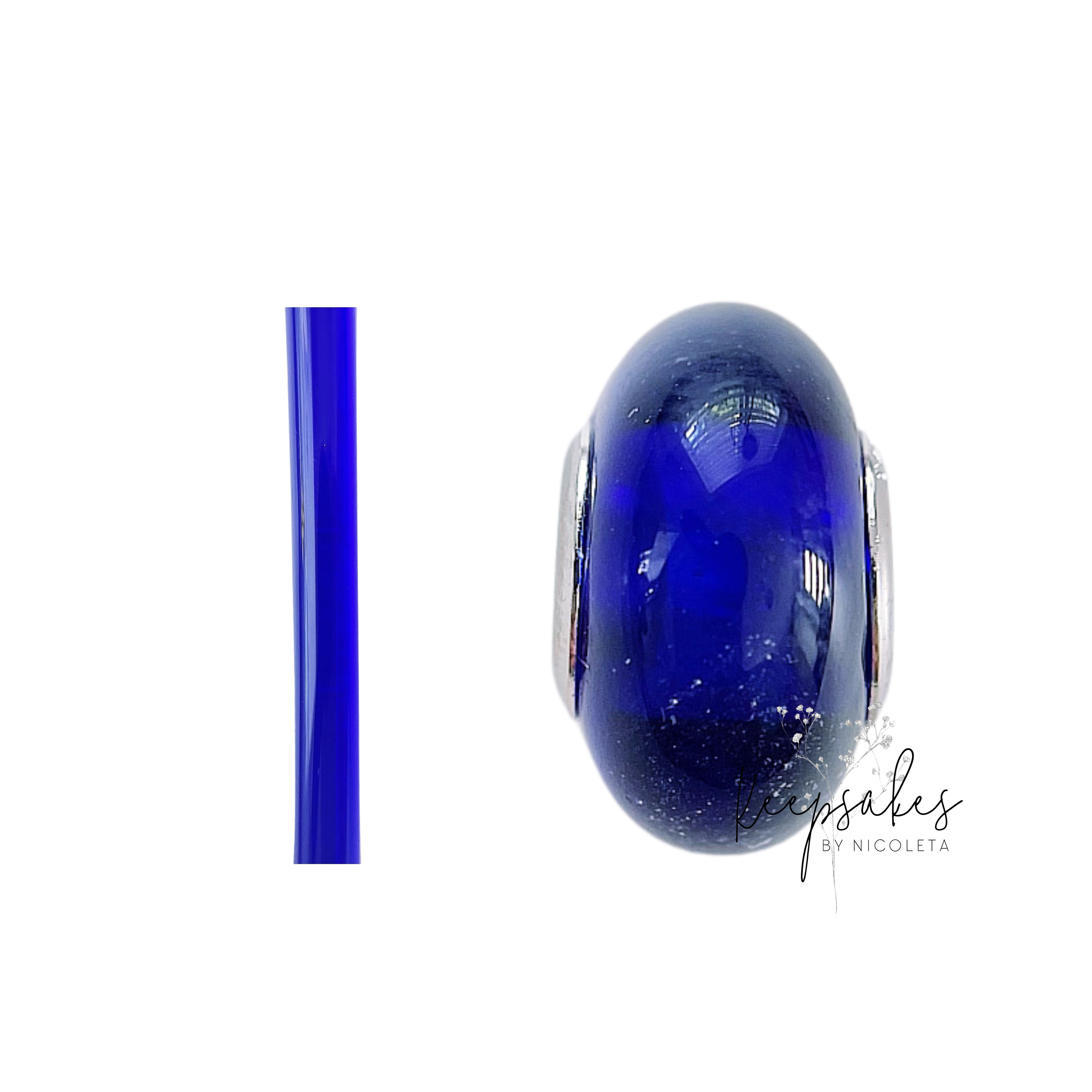 Murano glass – Cobalt Blue made with cremated remains