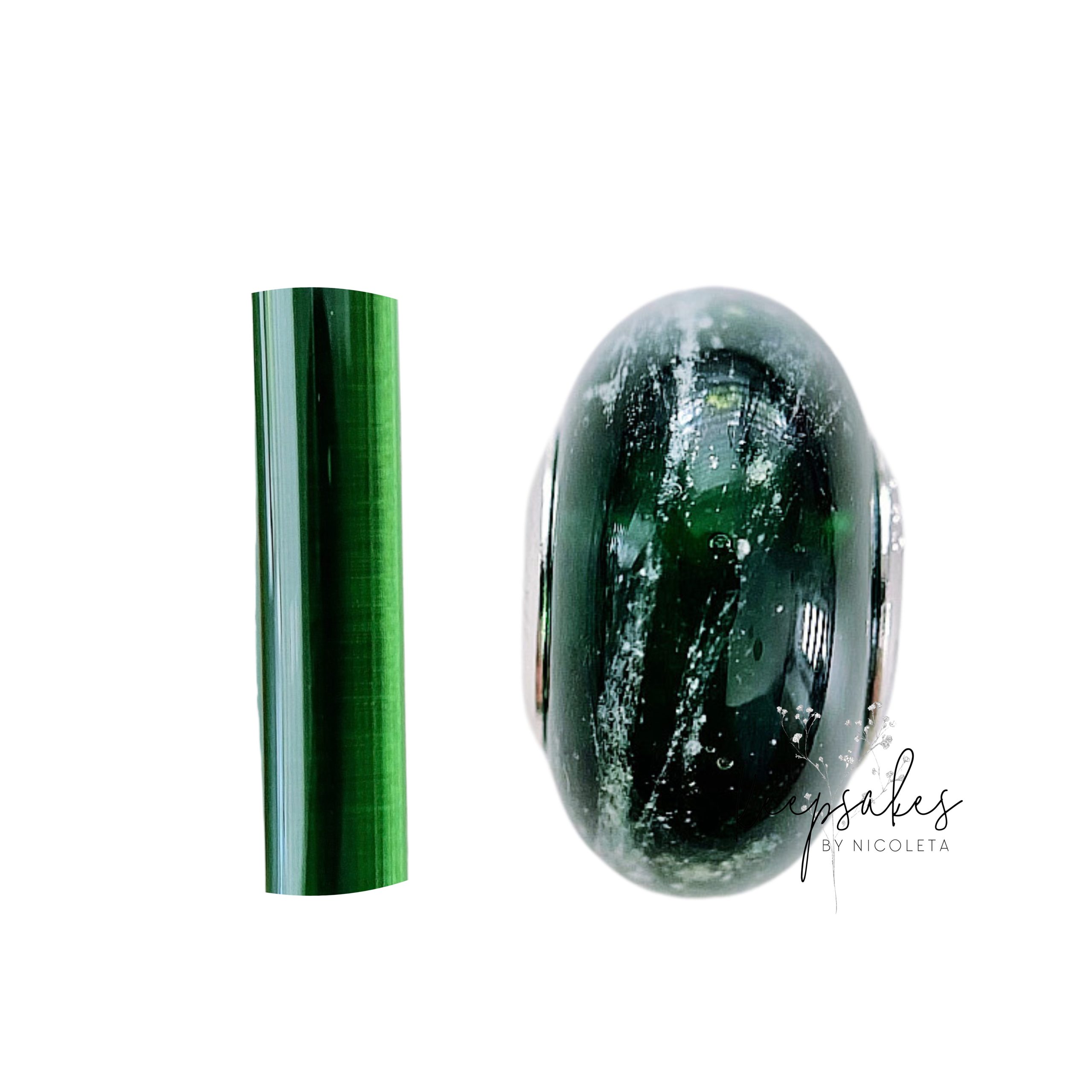 Murano glass – Emerald Green made with cremated remains