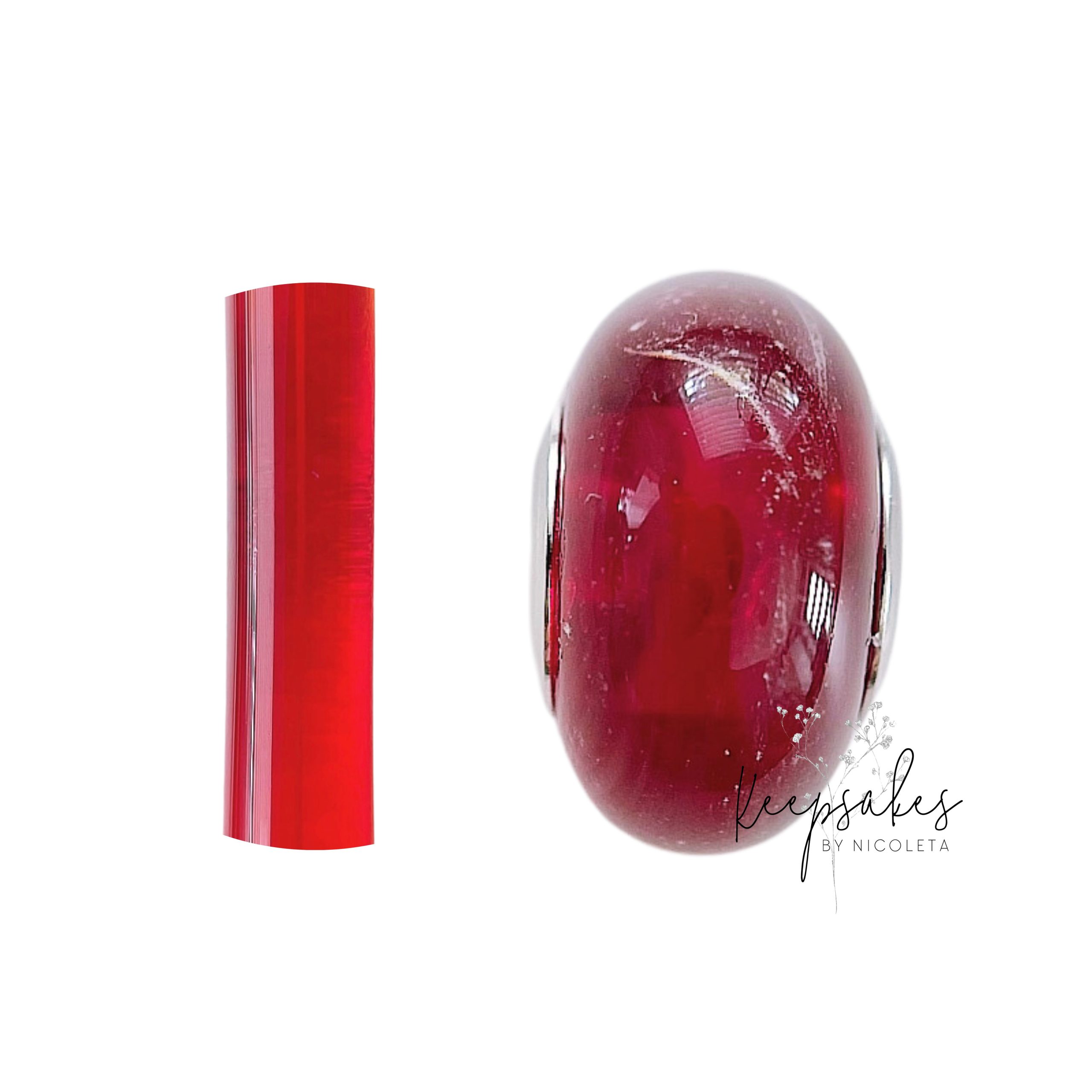 Murano glass – Red made with cremated remains