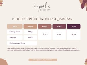 square bar urn pendant specifications