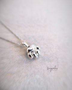 Paw Urn Pendant sterling silver